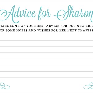 Advice Card für die Braut - DIGITAL FILE ONLY