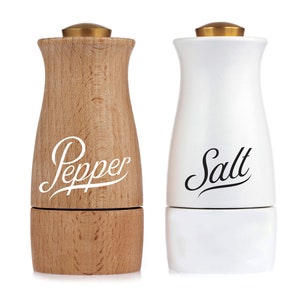 Salt & Pepper sticker decal labels - set of 2 labels - spice organization - easy craft - all colors