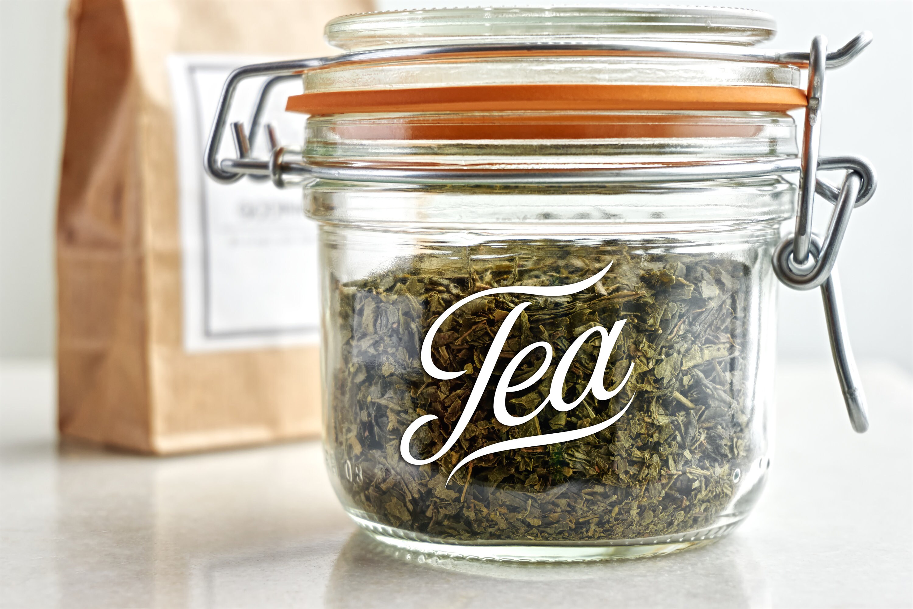 Tea Canister Label Vinyl Kitchen Container Label Etsy