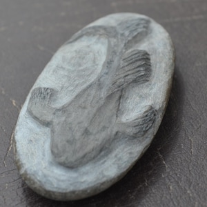 Koi Fish Hand Carved Stone, Fishpond and Koi Pond Decor, Garden Rock Art for Fish Lover, River Rock Ornament, Outdoor Fish Figurine Gift