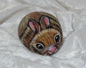 Rabbit Rock Paintings, Made to Order, Hand Painted, Animal Rock Art, Bunny Rabbit, Wildlife, Pet Lovers, Stone Painting, Painted Rocks