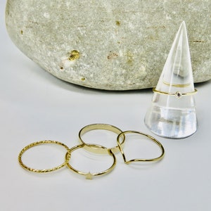 14K Gold Filled Stacking Rings. Dainty Rings. Layering rings. Stackable Rings. Thin Gold Filled Bands