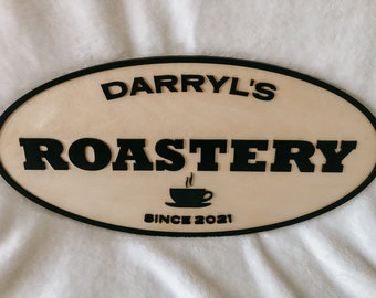 Custom Personalized 3D Layered Lettering Coffee Sign ~ Handmade Wooden Roastery Sign ~ Coffee Bar Sign ~ Cafe Sign