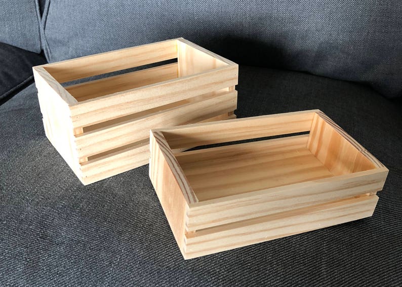 Mini Wooden Crates Miniature Storage Natural Wood Essential Oil