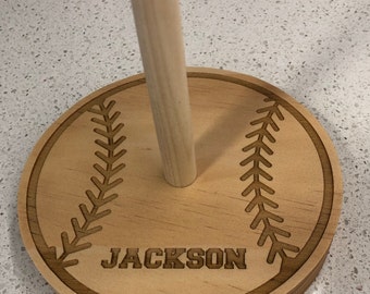 Baseball Stacked Ring Holder ~ Championship Ring Display ~ Tournament Ring Holder ~ Personalized ~ FREE SHIPPING