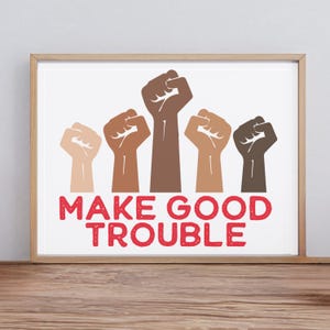Impresión artística sobre problemas, justicia social, arte mural, movimiento de resistencia, póster imprimible, joder ICE, mercancía, antifascismo, regalo, activista, arte mural