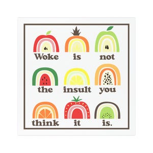 Woke car magnet anti racism bumper sticker Black lives matter car decal subtle anti MAGA car magnet anti Trump gift idea anti MAGA sticker