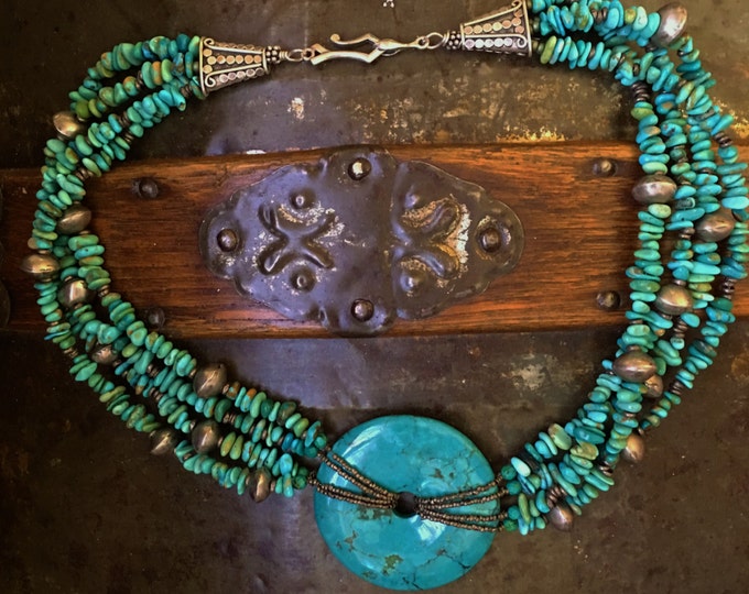 Turquoise and Sterling Necklace