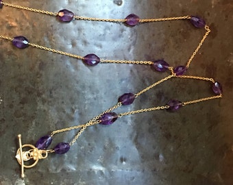 Amethyst and Vermeil Necklace