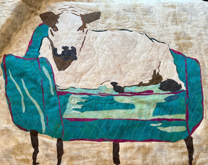 Cow Quilt or wall hanging "Cowch"