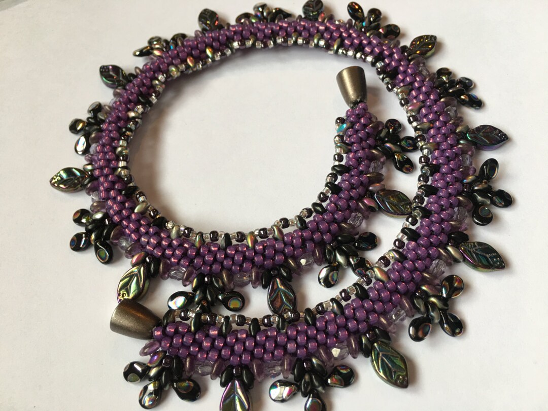 Kumihimo Choker Midnight Garden Etsy