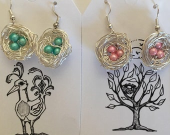 Eggs in a Nest Earrings