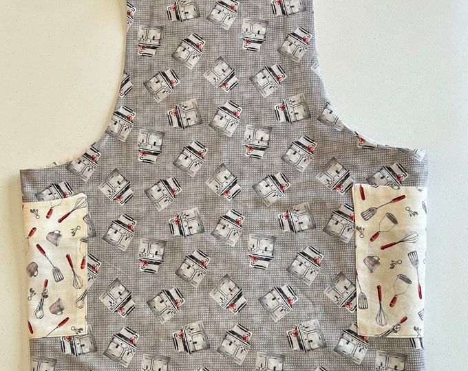 Apron Vintage-Look Kitchen Adult Reversible Cross back