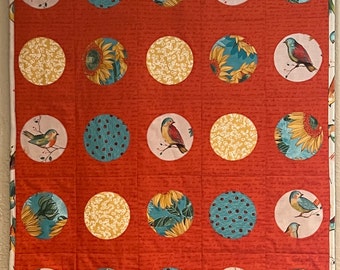 Sunflowers and Ladybugs Throw/Wall Hanging