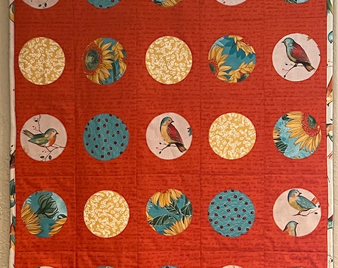 Sunflowers and Ladybugs Throw/Wall Hanging