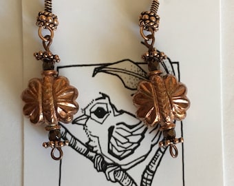 Copper Bead Earrings