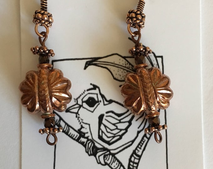 Copper Bead Earrings