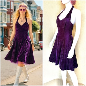 Prom Dress Purple Halter - Etsy Prom Dress Purple Halter - Etsy