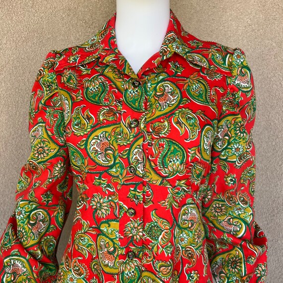 Vintage 1970s Handmade Groovy Paisley Dress - image 2