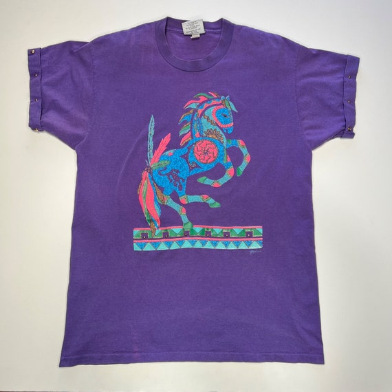 Vintage 1980s Western Carousel Horse T-Shirt