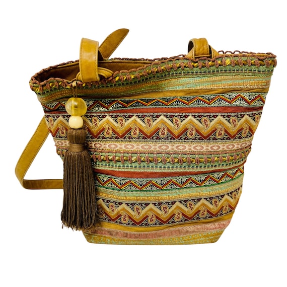 Sharif vintage leather Geometric bucket Bag purse Sharif Drawstring Bags & Handbags for Women for sale | eBay main image 2