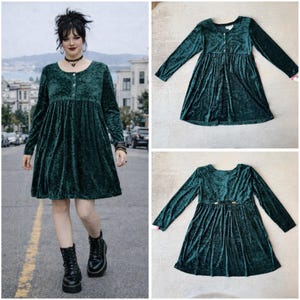 Velvet Babydoll Dress - Etsy