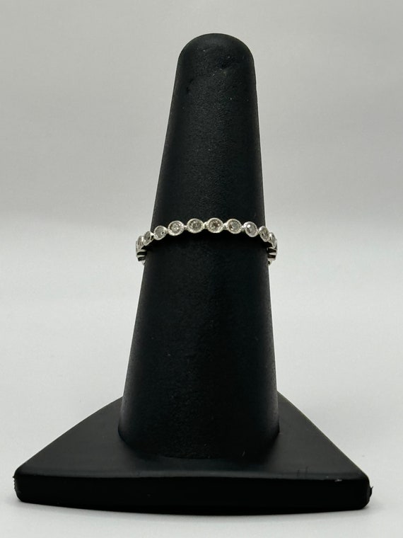 14K White Gold Diamond Eternity Band