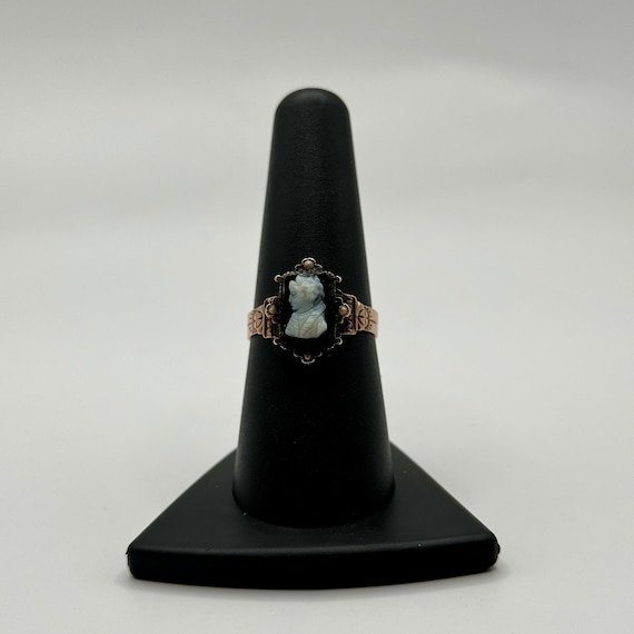 Antique 10K Rose Gold Antique Cameo Ring