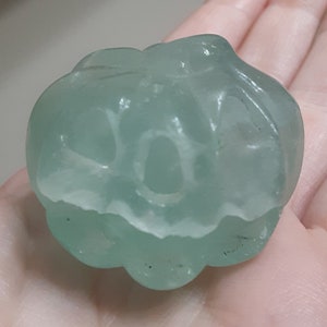 Crystal Pumpkin - Pumpkin Crystal - Halloween Crystal - Green Fluorite