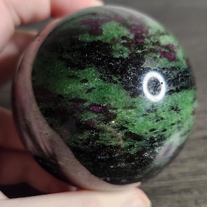 Ruby Zoisite Sphere - Ruby Zoisite - Ruby in Zoisite - Zoisite Ruby - Ruby and Zoisite - Zoisite with Ruby