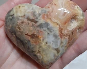 Crazy Lace Agate - Crystal Heart - Crazy Lace Agate Heart