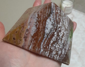 Ocean Jasper Crystal Large Pyramid Gift