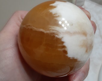 Orange Calcite Sphere - Orange Calcite - Calcite Orange - Crystal Sphere