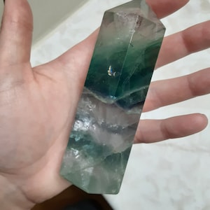 Green Fluorite Tower - Green Fluorite - Fluorite Crystal Green - Green Fluorite Crystal - Fluorite Green - Fluorite Tower