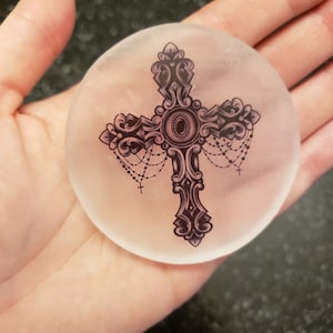 Selenite Charging Plate - Selenite Coaster - Selenite Crystal Charging Plate - Selenite Plate