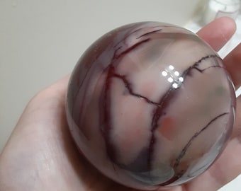 Jaspe Mookaíta - Jaspe Mookaíta - Esfera de Cristal - Jaspe Mookaíta Púrpura