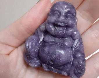 Crystal Laughing Buddha Figurine Carving Gift