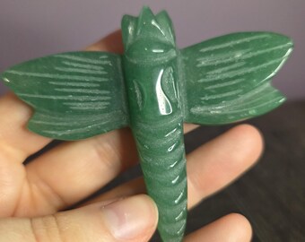 Crystal Dragonfly - Dragonfly Crystal - Dragonfly Crystals - Crystal Animal - Crystal Animals - Green Aventurine - Aventurine Crystal