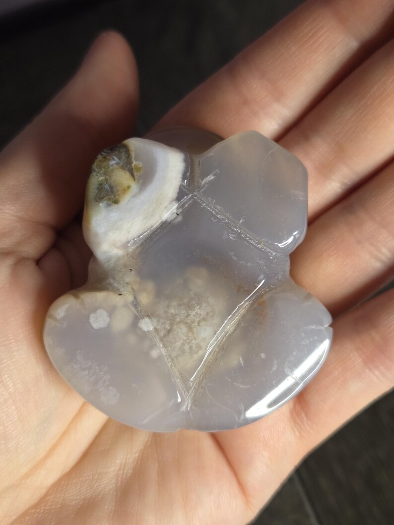 Flower Agate Frog - Crystal Frog - Frog Crystal - Frog Crystals - Flower Agate - Crystal Frog Figurine - Crystal Frog Figurines image 3
