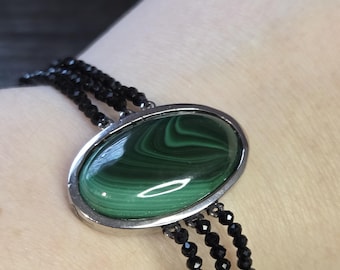 Malachite Bracelet - Indian Malachite - Malachite Stone Bracelet - Malachite Jewelry - Malachite - Green Malachite