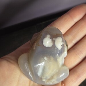 Flower Agate Frog - Crystal Frog - Frog Crystal - Frog Crystals - Flower Agate - Crystal Frog Figurine - Crystal Frog Figurines image 2