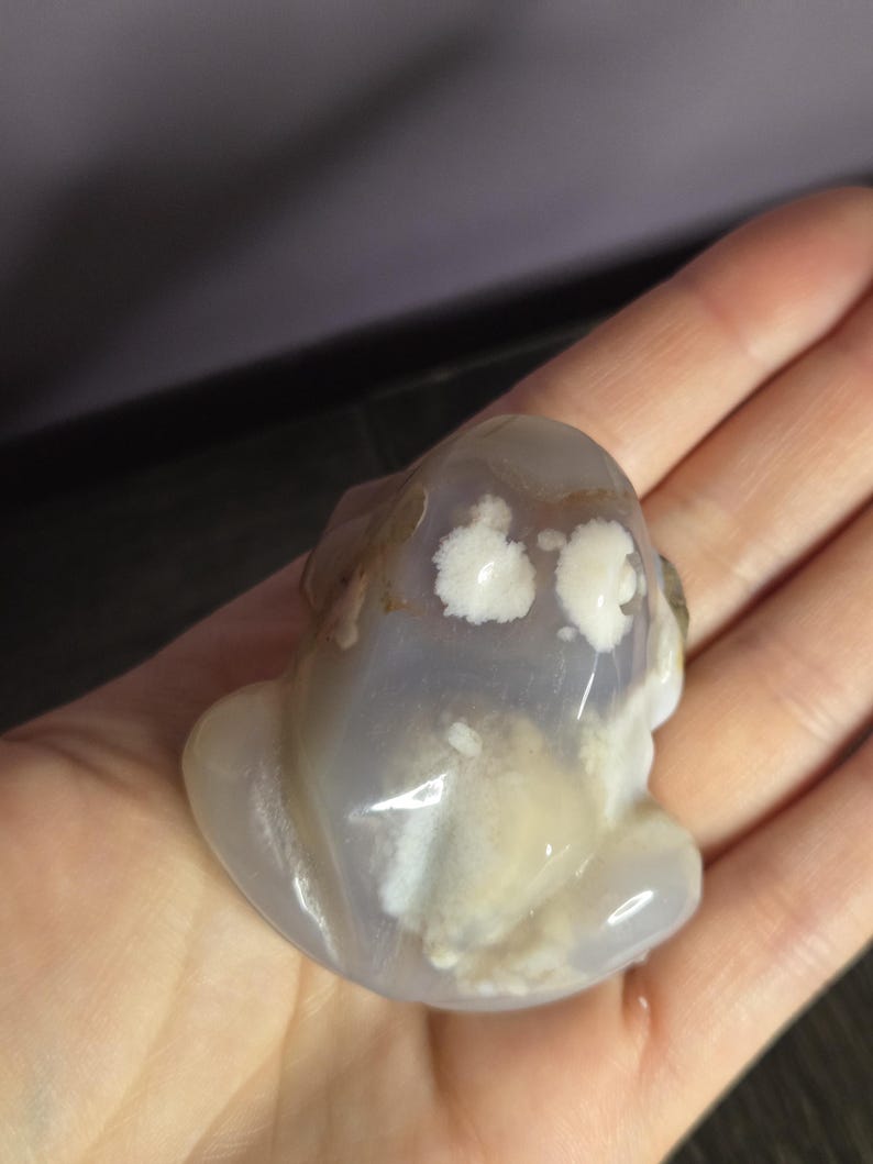 Flower Agate Frog - Crystal Frog - Frog Crystal - Frog Crystals - Flower Agate - Crystal Frog Figurine - Crystal Frog Figurines image 2