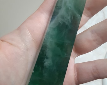 Green Fluorite Tower - Green Fluorite - Fluorite Crystal Green - Green Fluorite Crystal - Fluorite Green - Fluorite Tower