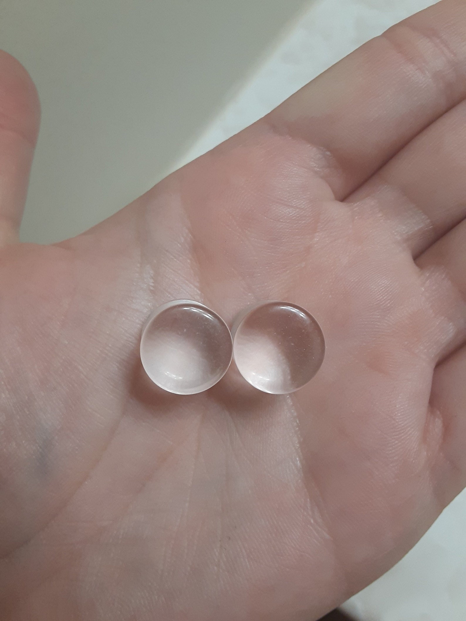 Clear Quartz 12 Mm 1/2 Double Flared Crystal Ear Plugs Etsy UK