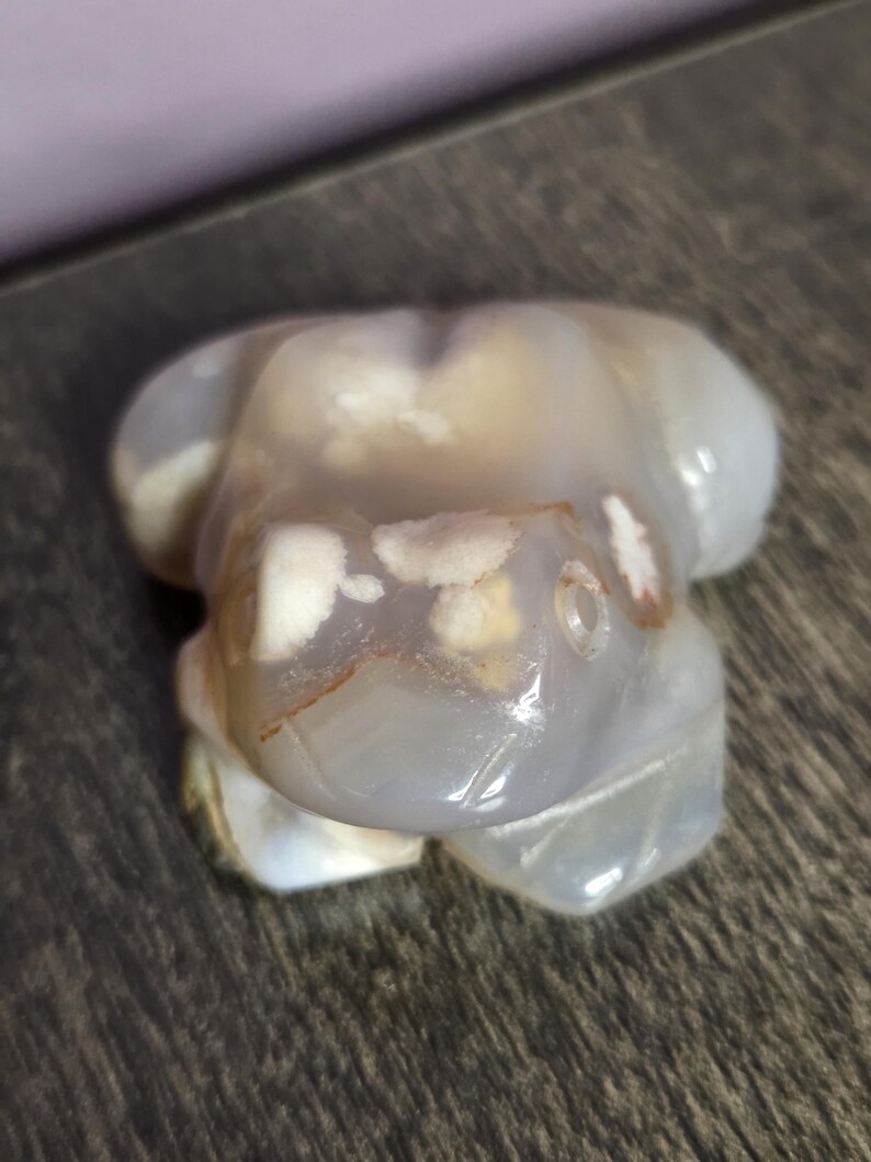 Flower Agate Frog - Crystal Frog - Frog Crystal - Frog Crystals - Flower Agate - Crystal Frog Figurine - Crystal Frog Figurines image 6