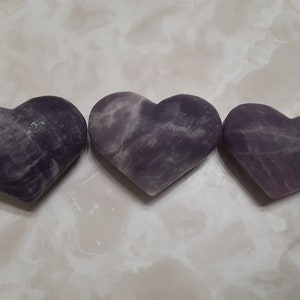 Purple Mica - Purple Mica Heart - Lepidolite Heart - Lepidolite - Crystal Hearts