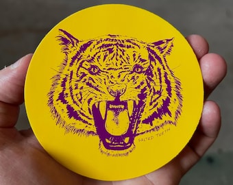 Tiger circle sticker - LSU
