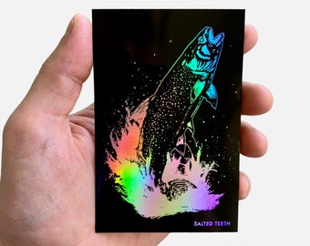 Rainbow Trout Holographic Sticker