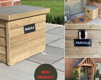 DelSafe Lockable Parcel Delivery Box, Garden Store, Shoes & Boots Storage, Log Store, Grocery Delivery Box Delivered Fully Assembled NO DIY!