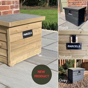 Parcel Delivery Box, Garden Store, Muddy Shoes Boots Storage, Log Store, Grocery Delivery Box Delivered Fully Assembled  3 Colours Available